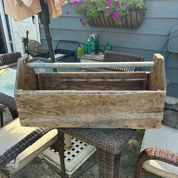 Antique OAK Wood Tool Caddy